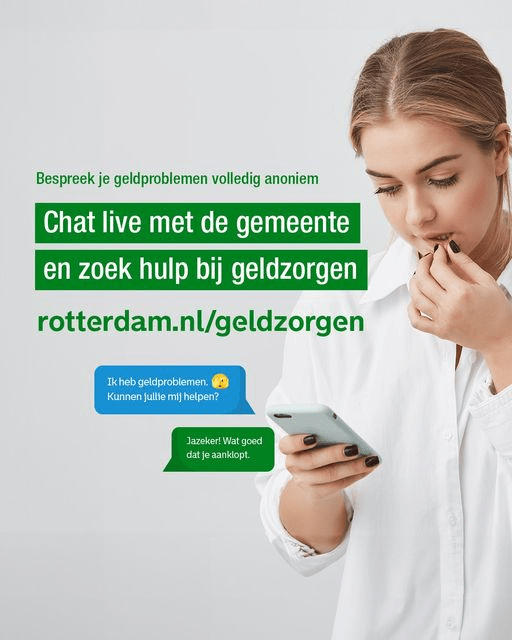 Rotterdam.nl: Praat anoniem over geldzorgen!
