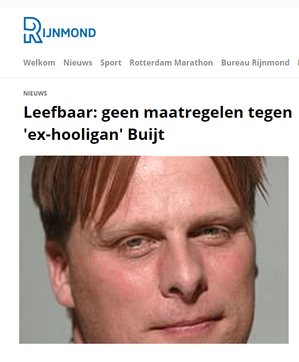 Ronald Buijt Leefbaar Rotterdam hooligan