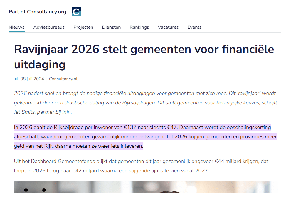 2026 wordt een zwaar jaar voor gemeenten.