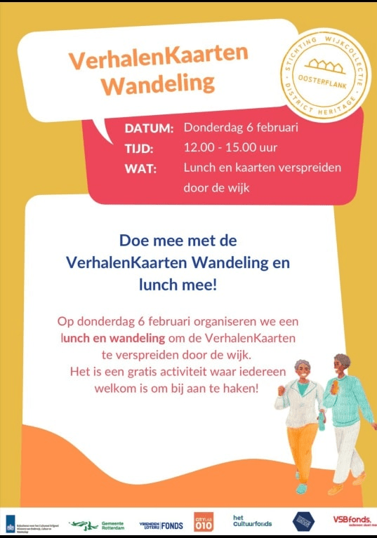 6 februari een VerhalenKaarten wandeling door Oosterflank