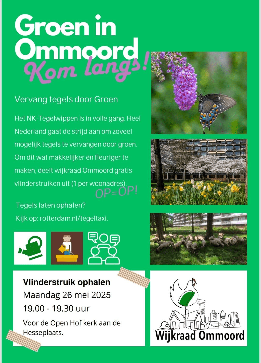 26 mei gratis vlinderstruiken ophalen in Ommoord