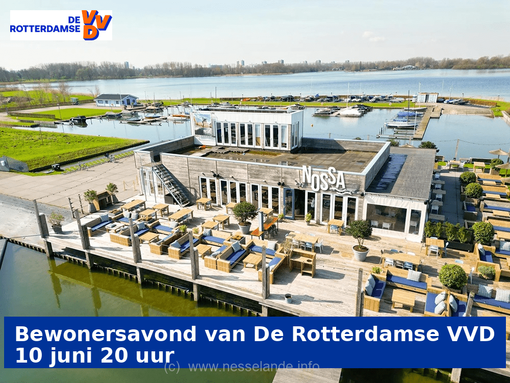 De verkeeraso-aanpak Brandingdijk? Het afvalprobleem in de straten? De extra handhaving die de VVD aan het strand vrijmaakt? 10 juni wil De Rotterdamse VVD graag met Nesselanders in gesprek bij NOSSA (oude STORM) Nesselande aan de Kosboulevard. Opgeven kan via hun site: https://docs.google.com/forms/d/e/1FAIpQLSeB4KsqlSDbuwGSoPm7VutueHvBj03cnSFQyM-Z6Zf3mpkD8A/viewform
