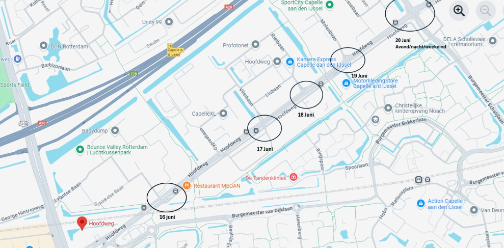 16 - 20 juni onderhoud verkeersregelinstallaties Hoofdweg