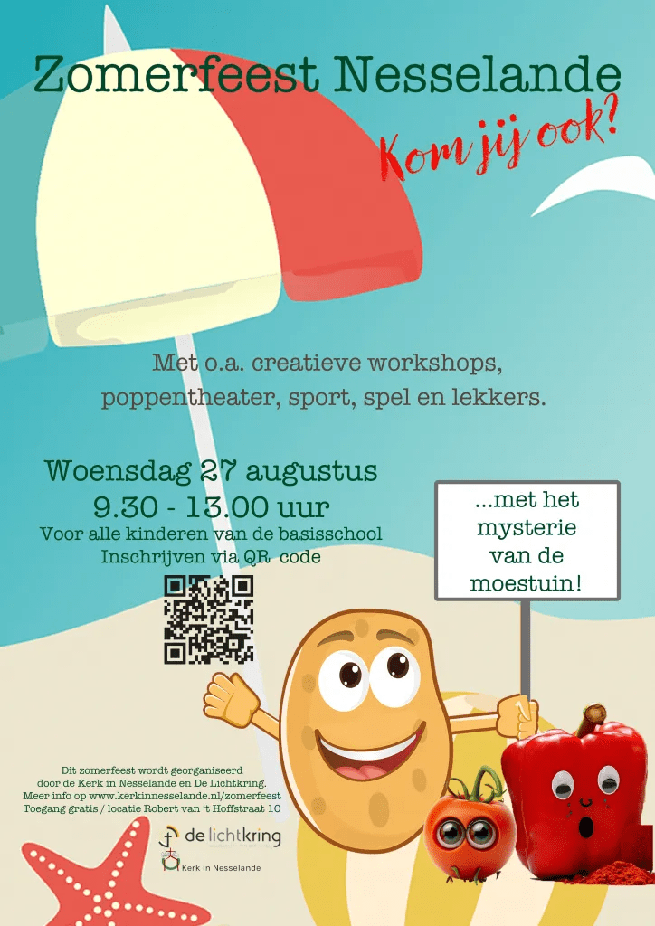 Woensdag 27 augustus Zomerkidsfeest in Nesselande