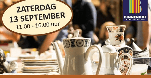 Heeft u zolder of schuur vol met spullen die een tweede leven verdienen? Dan hebben we goed nieuws! Op veler verzoek organiseren we op 𝐳𝐚𝐭𝐞𝐫𝐝𝐚𝐠 𝟏𝟑 𝐬𝐞𝐩𝐭𝐞𝐦𝐛𝐞𝐫 𝟐𝟎𝟐𝟓 weer een gezellige particuliere rommelmarkt rondom Winkelcentrum Binnenhof.