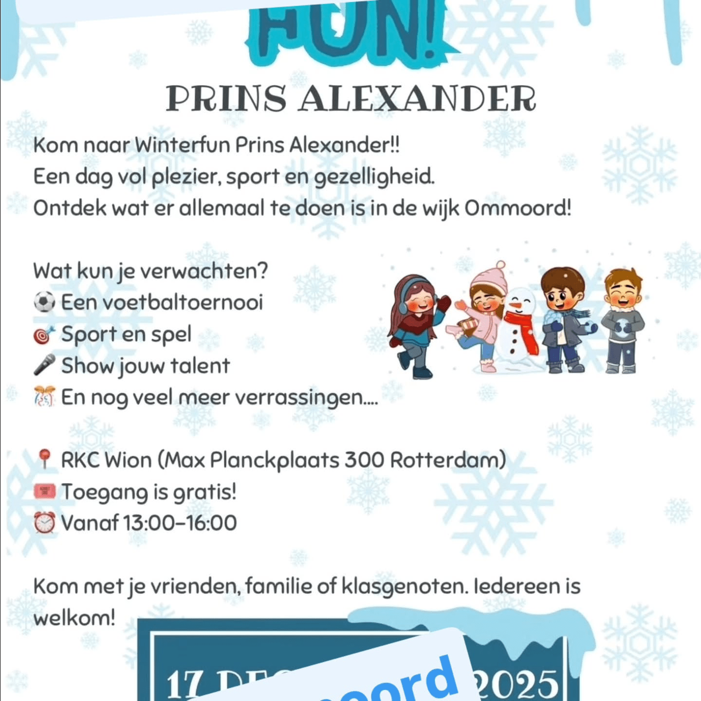 17 december 2025: WINTERFUN! PRINS ALEXANDER in Ommoord