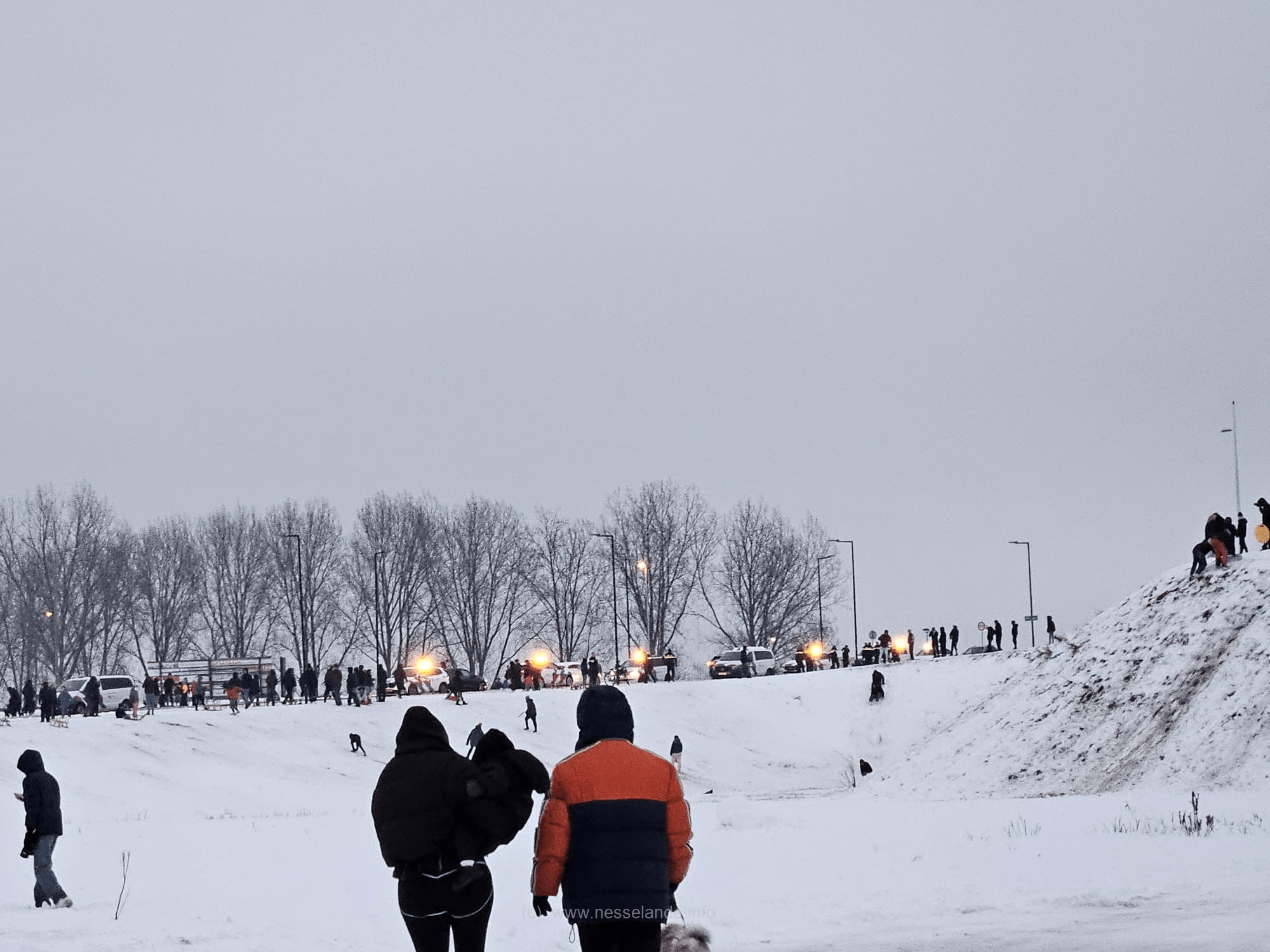 De aanleiding is niet geheel duidelijk, maar kan te maken hebben met het feit dat automobilisten hinder hebben ondervonden van overstekende “heuvelglijders” en gooiende sneeuwballen richting auto’s.