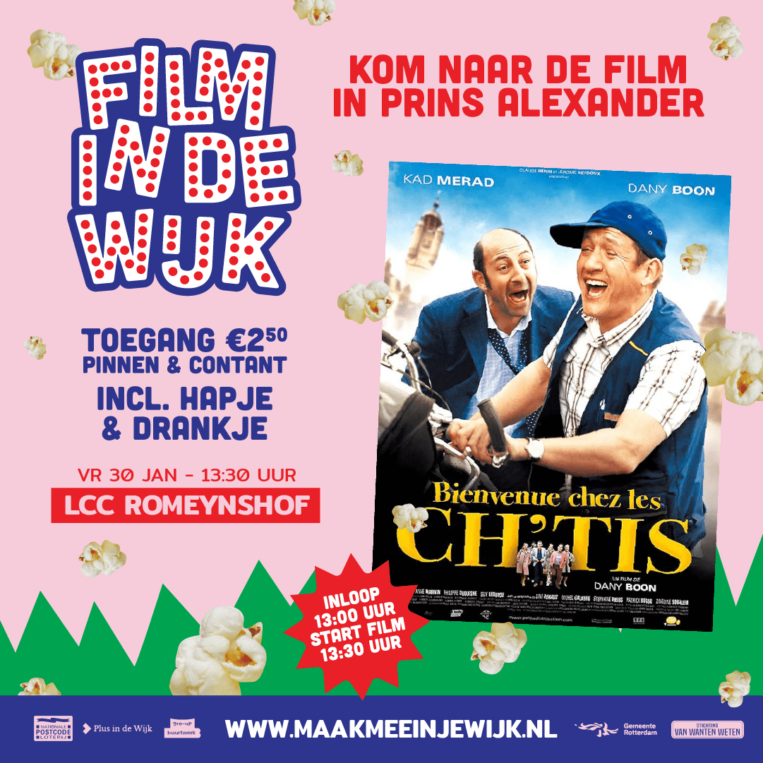 Praktische Informatie De deuren gaan open om 13:00 uur, de film start om 13:30 uur Er is een korte pauze tijdens de film, waarin een hapje en drankje geserveerd wordt. Toegang €2,50 (ter plekke te betalen, contant of pin) vol = vol Locatie LCC Romeynshof Stresemannplaats 8, Rotterdam