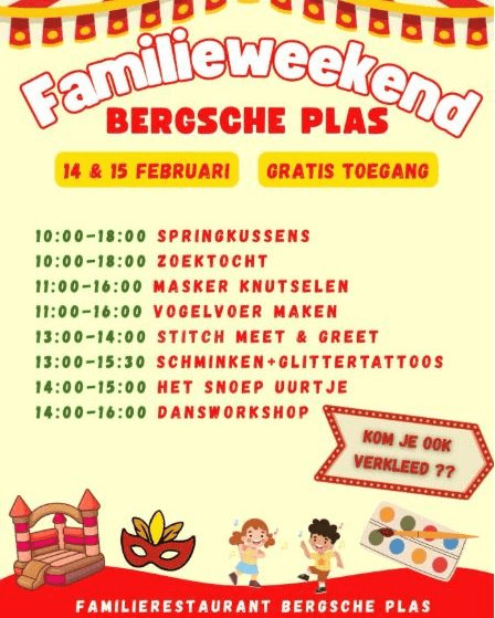 14 en 15 februari Familieweekend Bergsche Plas