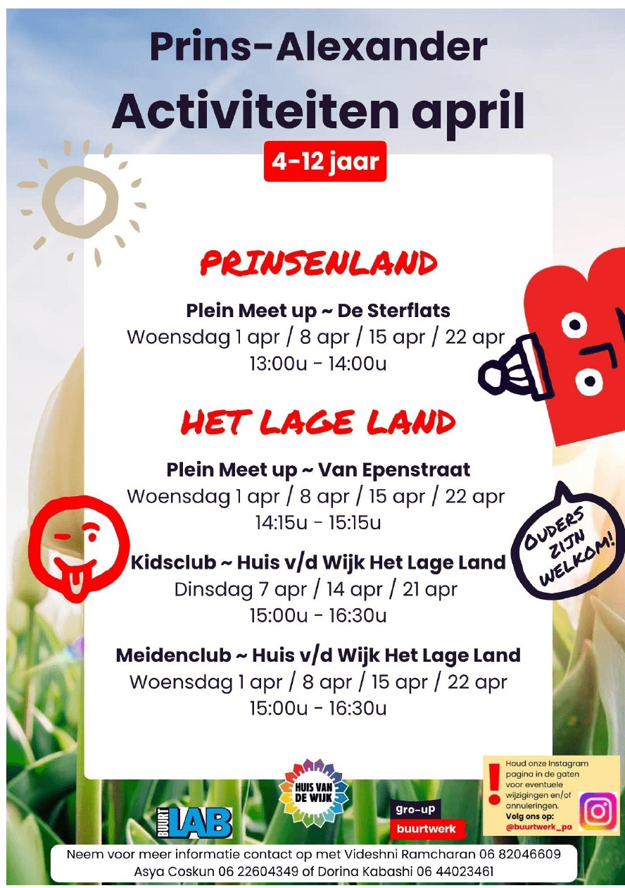 Gratis activiteiten in Prinsenland en Lage Land