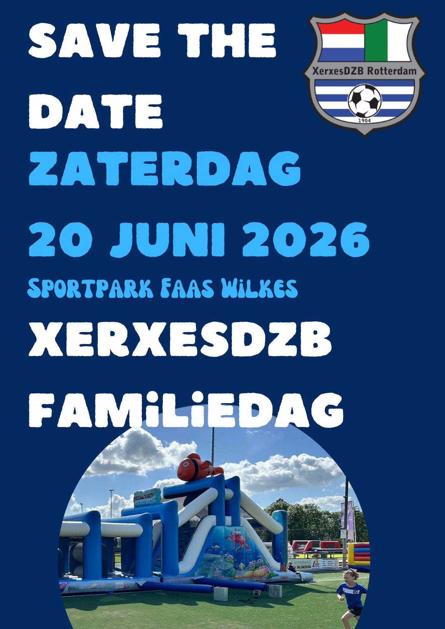 Op zaterdag 20 juni organiseert XerxesDZB, met een groot aantal spelers uit Nesselande, opnieuw een familiedag. Deze dag staat in het teken van samenkomen, plezier maken en het versterken van het clubgevoel. Het is een evenement voor jong en oud, waarbij niet alleen leden maar ook familie, vrienden en buurtgenoten welkom zijn. De familiedag wordt doorgaans ingericht als een groot activiteitenfestival op het sportpark. Bezoekers kunnen verschillende sport- en spelactiviteiten verwachten, zoals springkussens, stormbanen en andere attracties. Daarnaast worden er vaak clinics georganiseerd en zijn er activiteiten die geschikt zijn voor zowel jonge kinderen als oudere jeugd. De dag wordt meestal afgesloten met muziek en een gezamenlijke barbecue, wat zorgt voor een gezellige en informele sfeer. De invulling van de dag volgt vaak een globale opbouw. In de ochtend ligt de focus op de jongste teams, terwijl in de middag de oudere jeugd en senioren aan bod komen. Later op de dag verschuift de nadruk naar ontspanning en samenzijn. Het belangrijkste doel van de familiedag is om mensen met elkaar te verbinden. Het draait niet alleen om voetbal, maar juist om het ontmoeten van anderen, het creëren van nieuwe contacten en het beleven van een leuke dag binnen de vereniging. Hoewel het volledige programma voor deze editie nog niet tot in detail bekend is, is duidelijk dat de familiedag op 20 juni opnieuw een laagdrempelig en gezellig evenement zal worden waar plezier en saamhorigheid centraal staan.